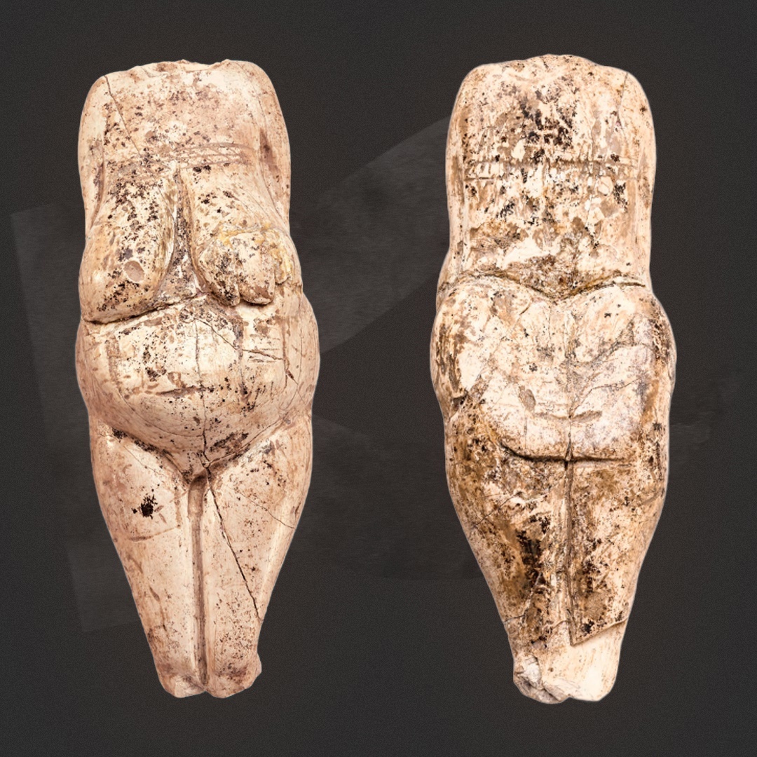 Венера палеолита со стоянки Костенки 1 (стоянка Полякова). Раскопки П. П. Ефименко, 1923 г. Источник изображения указан внизу статьи.